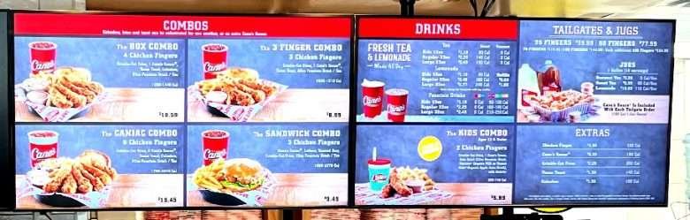 Canes Menu.pdf Raising Canes, Chapel Hill: When you’re in the mood for chicken